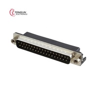 Connecteurs D-Sub mâles A-DS 37 A/KG-T2S à 37 positions, assemblages de broches, A-DS-37-A/KG-T2S, à angle droit, à travers trou