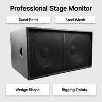 Subwoofer Pasivo Doble de 18 Pulgadas, 1200W RMS, con Bobinas de Voz Dobles de 4 Pulgadas para Conciertos y Sistemas de Sonido para Giras