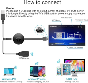 <span class=keywords><strong>Adaptateur</strong></span> d'affichage <span class=keywords><strong>HDMI</strong></span> sans fil 1080P, Plug and Play, Miracast, Airplay, récepteur DLNA, Dongle pour TV, projecteur, ordinateur portable, ordinateur de bureau - Product Image 3