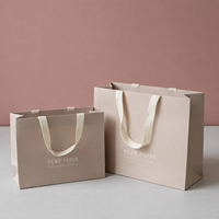 Custom Luxury Paper Gift Bags with Logo Rope Handles for Boutique Clothing Retail Packaging