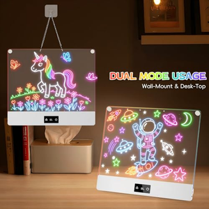 Kids <b>Drawing</b> Toys Set <b>Portable</b> LED <b>Drawing</b> Writing Board Educational Rechargeable Battery for Kids - Product Image 4