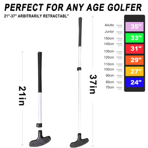 เซอร์ กอล์ฟ พัตเตอร์แบบปรับได้ อลูมิเนียมอัลลอยด์ แบบยืดหดได้ สองด้าน สำหรับเด็กและผู้ใหญ่ ใช้ได้ทั้งชายและหญิง ใช้ได้ทั้งมือซ้ายและมือขวา - Product Image 4