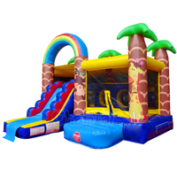 Château gonflable Flamingo, jeux de carnaval, trampoline gonflable, parc d'obstacles gonflable, aire de jeux gonflable