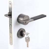 Serrure de porte silencieuse d'intérieur pour chambre nordique, en alliage de zinc moulé sous pression, poignée de porte moderne et simple en cuir, garantie 1 an pour usage hôtelier