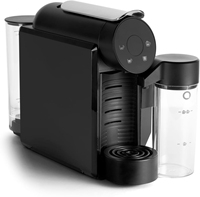 Machine à café à capsules de maison avec brasseurs à portion unique, mousseur à lait, autonettoyant, expresso, cappuccino, latte, multi-capsules