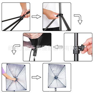 Photography Light Kit Aluminum Alloy 210cm Max Width 200cm Max Height Backdrop Stand for Studio Lighting - Product Image 4
