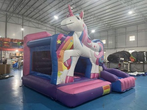 Unicorn Jump Slide Combo 4x4x4m Casa de salto inflable | Tobogán inflable para niños de salto - Product Image 2