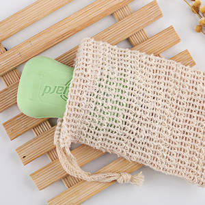 Sac en filet à cordon personnalisé avec logo, en sisal et loofah naturels, pour savon exfoliant, pochette de douche, emballage de savon corporel, brosse simple - Product Image 6