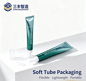 Tubo de PE personalizado con impresión ligera, tubo suave con aplicador de gotero y tapa exterior transparente para gel reparador de la piel - Product Image 6