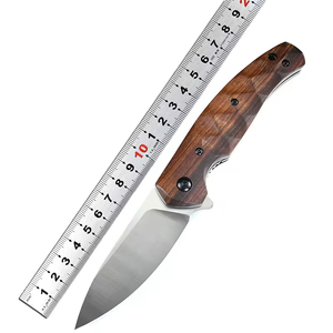 Couteau de poche tactique de survie en plein air Rag 308 avec manche en bois N690CO acier 60-61HRC personnalisable EDC Camping chasse pour OEM - Product Image 2