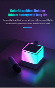 Chất Lượng Cao Microphone Karaoke Di Động <span class=keywords><strong>Bluetooth</strong></span> 5.3 Loa Với 2 Micro Không Dây Nhà Gia Đình Máy Hát Cho Quà Tặng - Product Image 6