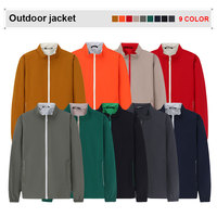 Veste coupe-vent pour homme, personnalisable avec logo, à blocs de couleur tendance, avec fermeture éclair, pour le sport et le quotidien en extérieur