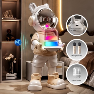 Modelo de Astronauta Aterrizando, <span class=keywords><strong>Adornos</strong></span> de Resina con Música y Tecnología para Sala de Estar, Hotel, Inauguración de Tienda, Regalo de Inauguración de Casa, Decoraciones - Product Image 2