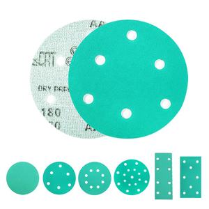 Werkseitig 150mm Keramik-Schleif werkzeug mit rundem Klett verschluss für Metalls chleif papiers cheibe - Product Image 3