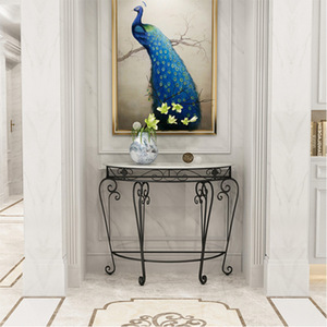 Nordic light luxury ins semplice arte del ferro contro il <span class=keywords><strong>muro</strong></span> <span class=keywords><strong>tavolo</strong></span> moderno portico corridoio <span class=keywords><strong>tavolo</strong></span> semicerchio - Product Image 3