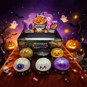 Venta al por mayor de fábrica: Caja misteriosa de Halloween con juguetes blandos personalizados de calabaza, globo ocular y purpurina para aliviar el estrés, a granel. - Product Image 1
