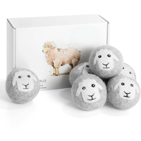 Boules de séchage en laine de mouton faites à la main, naturelles, feutrées, réutilisables, réduisent l'électricité statique, adoucissent les vêtements, écologiques