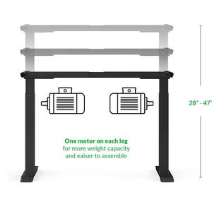 현대 사무실 테이블 자동 업 다운 데스크 리프팅 스마트 테이블 전기 높이 조절 책상 - Product Image 5