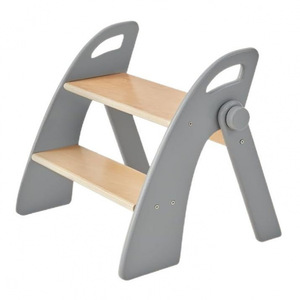 Children's Two-Step <b>Stool</b> Foldable Non-Slip Step <b>Stool</b> For Kids <b>Bathroom</b> Use Gray Pink Light Blue - Product Image 2