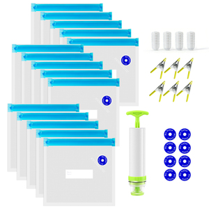 Reusable Vacuum Zipper Packaging <strong>Bags</strong> for Salad Baby Food Chewing Gum Potato Chips-for Nuts and <strong>Beans</strong> Durable PE Plastic - Product Image 1