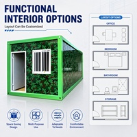 Maison Modulaire Conteneurisée Préfabriquée Mobile et Portable de 30 pieds, Personnalisable en Couleur, en Kit Plat