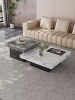 Meuble TV extensible moderne en MDF, style bois, pour salon, avec table TV en verre, meuble TV de luxe, table basse