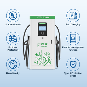 Estaciones de Carga Rápida para Vehículos Eléctricos de 60kW Nivel 3 con Certificación OEM, CCS1/CHAdeMO, Montaje en Suelo - Product Image 1