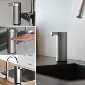 Distributeur automatique de savon liquide à affichage numérique, dernier modèle, capacité de 450 ml, modèle en acier inoxydable - Product Image 4