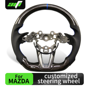 Volante Deportivo Personalizado de Fibra de Carbono y Cuero para Mazda 3/6/CX-4/CX-5/RX-7/<span class=keywords><strong>CX3</strong></span>/Atenza/CX8/CX9/CX5 Atenza RX8 MX5 CX8 CX9 CX5 - Product Image 2