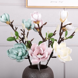 Qiaoqihao-tissu de fleurs décoratives, en mousse EVA, fleur de <span class=keywords><strong>Magnolia</strong></span> artificielle pour la décoration - Product Image 3