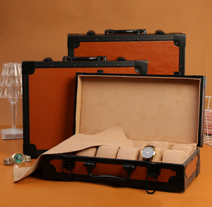 Boîte de rangement pour montres en aluminium multi-emplacements, étui rigide portable pour collectionneur de montres, doublure en daim, fermeture à boucle anti-poussière - Product Image 4