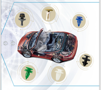 Agrafes automobiles Kit de fixations en plastique automobile Clips d'aile Rivets en plastique pour voitureClips de garniture de voiture en plastique
