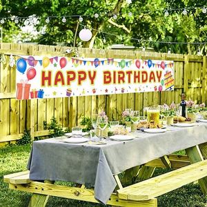 Drapeaux et bannières promotionnels de haute qualité, impression par sublimation sur tissu tricoté, design personnalisé, bannière Joyeux Anniversaire - Product Image 1