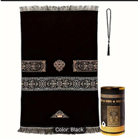 Ensemble cadeau tapis de prière musulman islamique pour le ramadan tapis de prière Sejadah tapis de prière portable musulman avec boîte cadeau