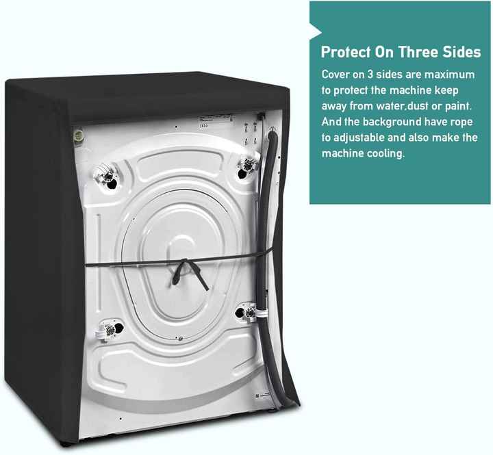 KaBaMen Washing Machine & Dryer Cover - Waterproof, UV Protected With Access Panels (29"W X 28"D X 40"H)