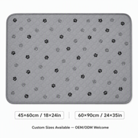 Tapis d'apprentissage lavables pour chiots en tissu à mailles ultra-fines, matelassage ultrasonique, imperméables en TPU, antidérapants et anti-fuites