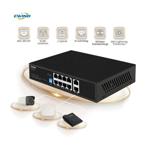 สวิตช์อีเธอร์เน็ต10/100/1000Mbps 10พอร์ตพร้อม POE รองรับการแยกและ VLAN Ai Watchdog ขยายได้300เมตร - Product Image 1
