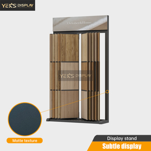 컬러 보드 디스플레이가있는 현대 나무 옷장 도어 랙 도어 패널 프레젠테이션 창 디스플레이 랙에 대한 간단한 쇼룸 랙 - Product Image 2