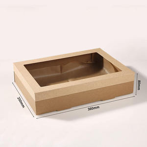 Afhaallocaties voor zoete gebakjes en picknickboxen, milieuvriendelijke kraftdozen met transparant deksel - Product Image 5