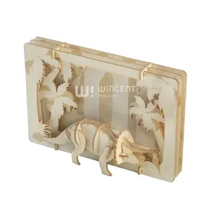 Wincent Triceratops Modell Kinder Theater Holz 3D Puzzle einzigartige personal isierte Kinder Puzzle