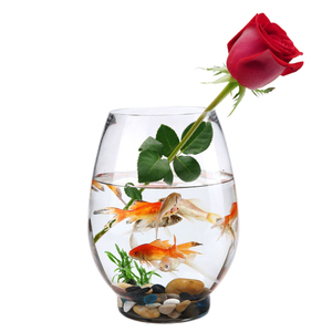 Verre transparent pas cher d'usine pour votre décoration de bureau, mini vase rond pour <span class=keywords><strong>poisson</strong></span> <span class=keywords><strong>rouge</strong></span> - Product Image 6