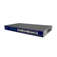 Alta Potencia, Salida Máxima de 400w, 10/100/1000mbps, PoE, 24 Puertos Administrados, PoE Gigabit Ethernet