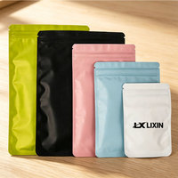 Bolsa Plana Mate de PE con Cierre Autoadhesivo, Colorida, con MOQ Bajo, para Collares, Piedras Preciosas, Ropa y Gafas, Resistente a la Humedad