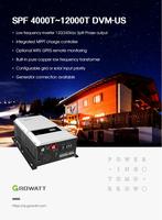 Système de stockage d'énergie solaire Split IP65 12KW Growatt SPF Onduleur hors réseau Kit batterie LiFePO4 16KWh Prise en charge du générateur diesel