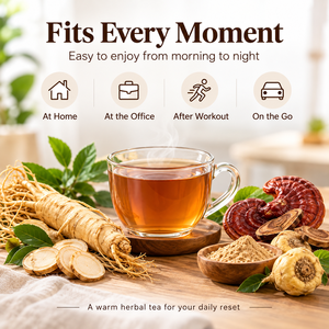 Thé Herbal Naturel Puissant 100% Sain au Ginseng et au Ganoderma pour le Soutien au Bien-être des Adultes (Vente en Gros) - Product Image 5