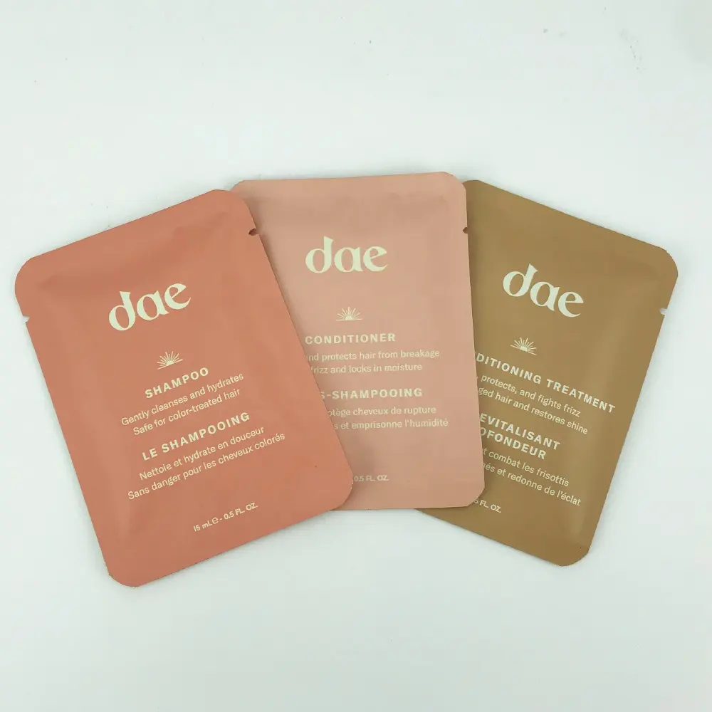 15ml heat sealing empty aluminum sachet custom treatment conditioner shampoo plastic bag manufacturer