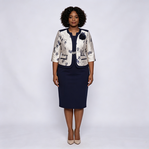 Traje de dos piezas de lujo para mujer, talla grande, para iglesia, uso doméstico o de negocios - Product Image 5