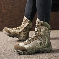 <strong>Best</strong>-<strong>selling</strong> Men's Winter Warm <strong>Hiking</strong> <strong>Boots</strong> with Side Zippers Cowhide and Canvas Upper Anti-slip Design for Outdoor Shoes