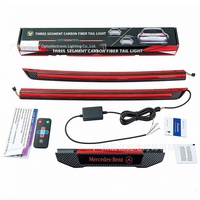 Spoiler universel pour voiture, modification décorative, spoiler lumineux en fibre de carbone, bande lumineuse LED montée sur véhicule, feu stop monté en hauteur