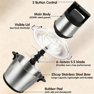 Hachoir à viande électrique multifonction portable en acier inoxydable à double engrenage 10L/12L avec moteur en cuivre pur pour usage domestique et camping-car - Product Image 6